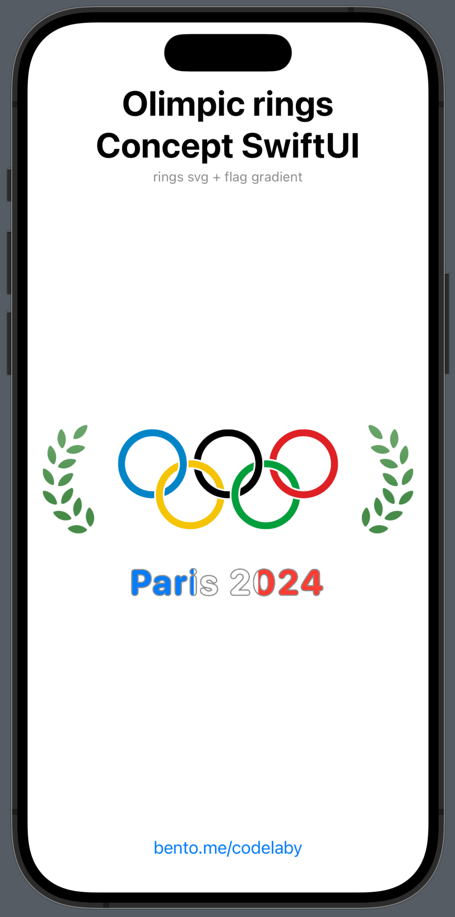 Olimpic rings concept SwiftUI - Paris 2024