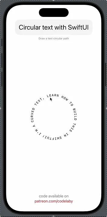 Circular text with SwiftUI